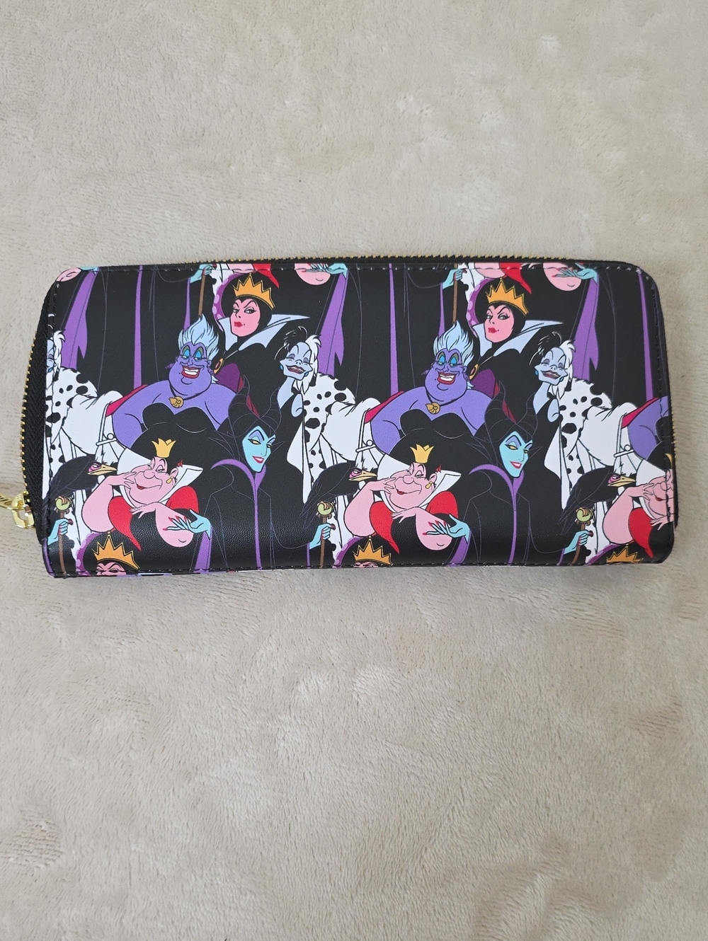 NWT Loungefly Disney Villains Zip Around Wallet Evil Queen Ursula Maleficent - Picture 3 of 7